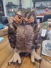 Melissa  Doug Large Barn Owl Realistic 16" Plush Stuffed Animal Toy Brown