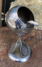 Tennis racket & ball ashtray Vintage 1920/30's silver plated Art Deco 6" high