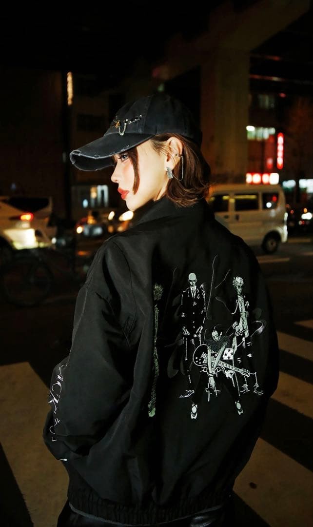 XRAGE x NANA BLACK STONES High Neck Jacket Black XL-2XL Punk Style