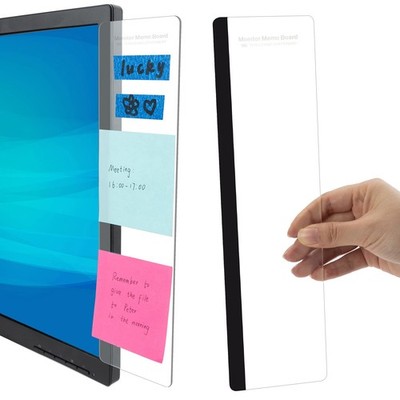 Computer Monitor Memo Board Message Sticky Note Holder 2 PCS Desk Decor
