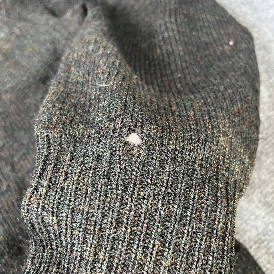 Suéter Cárdigan Shetland 100% Lana Años 70 De Colección Hecho en Escocia Envejecido Foto 4 de 4