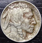 1936 P Buffalo Nickel 5c US Coin Philadelphia mint