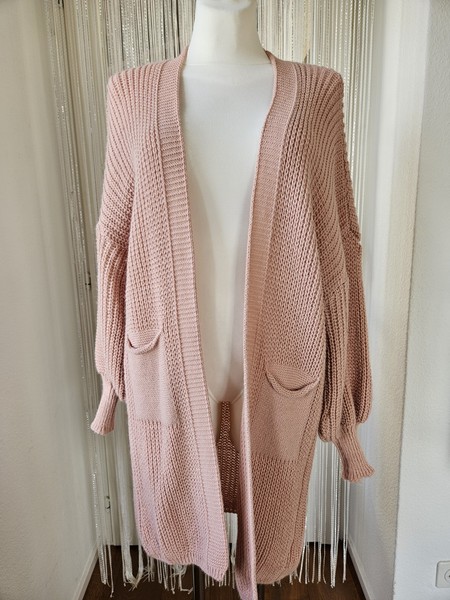 Grobstrick Cardigan in Altrosa