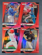 2025 Panini Prizm Baseball RED PRIZMS #/299 with Rookies You Pick - 2 Card Min.