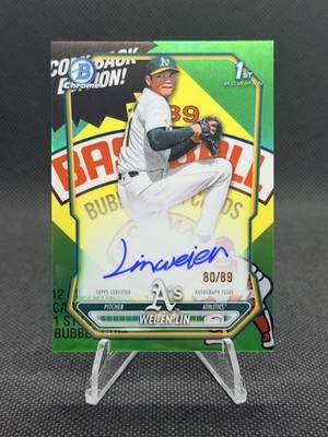 WEI-EN LIN 2026 Bowman Chrome /89 PACKFRACTOR 1st On Card Auto #CPA-WL Athletics