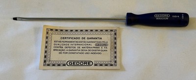 Gedore Vanadium 150/4 Blue Flathead Screwdriver 1/8x6