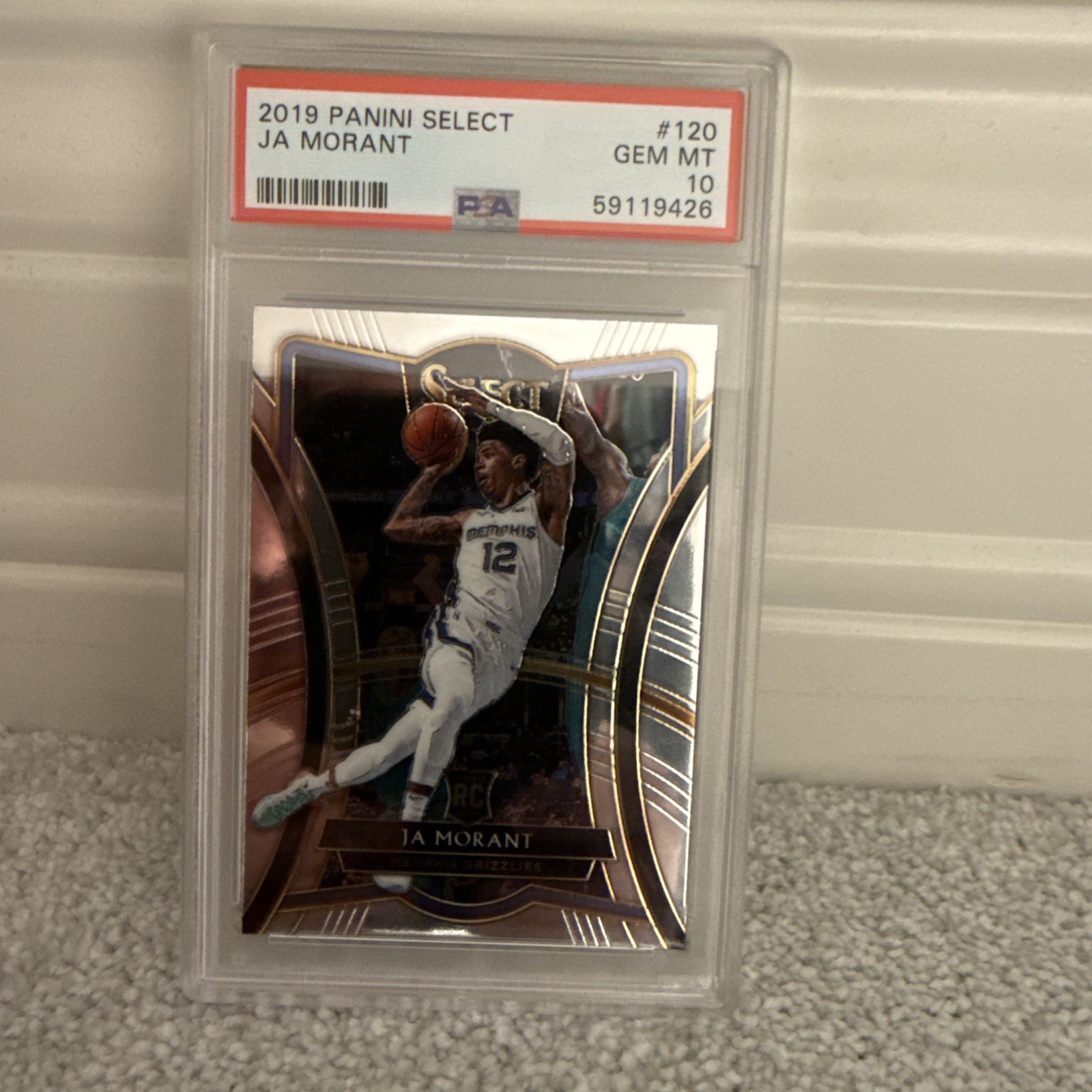 2019 Panini Select Premier Level 🔥 JA MORANT 🔥 ROOKIE RC #120 PSA 10 GEM MINT