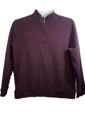 Paradise Collection Pullover Men M Maroon 1/4 Zip Long Sleeve