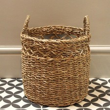 Natural Seagrass Handled Basket - Large