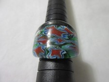 Murano Glass Multicolored Ring Size 7.25