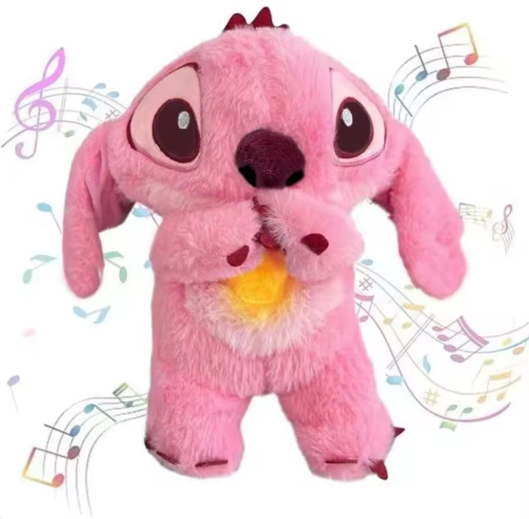 Stitch Peluche Che Respira Luce E Musica Regalo Disney - Batterie non incluse