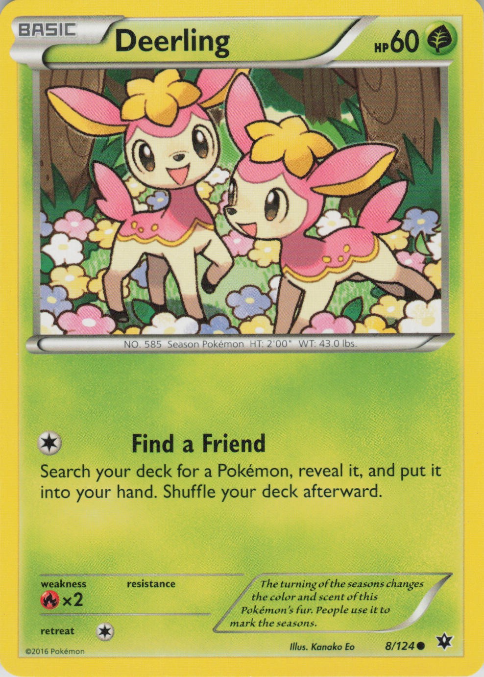 Deerling 8/124 Common Fates Collide Pokemon Lightly Played