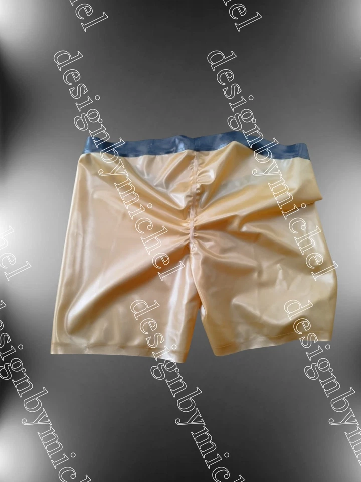 Latex Short in Metallic Transparent/Gold 0,4mm XL-XXL Chloriert - Bild 3 von 4