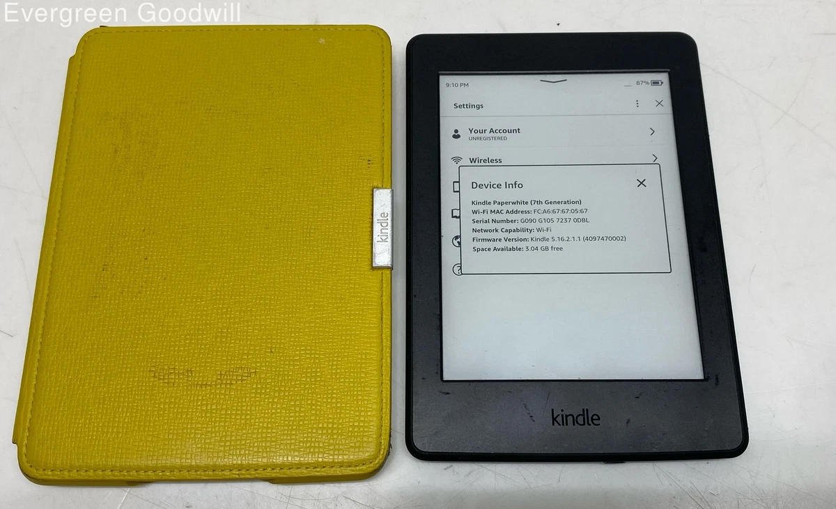 Amazon Kindle Paperwhite (7th Generation) Wi-Fi 4 GB Tablets