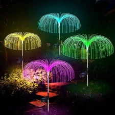 2/4/6/8Pack Solar Garden Lights Outdoor Solar Pathway Jellyfish Light Xmas Decor