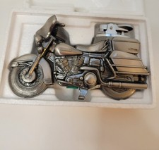 Vintage Harley Davidson Motorcycle Pewter Tabletop Lighter AMF