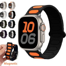 Sport Soft Silicone Magnetic Strap for iWatch Series 11 10 9 8 7 5 1, Ultra 3 2