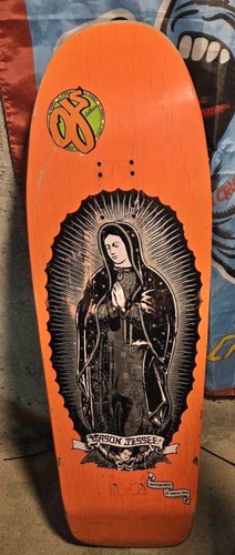 Santa Cruz Jason Jessee Guadalupe Skateboard Deck ReIssue Neon Orange