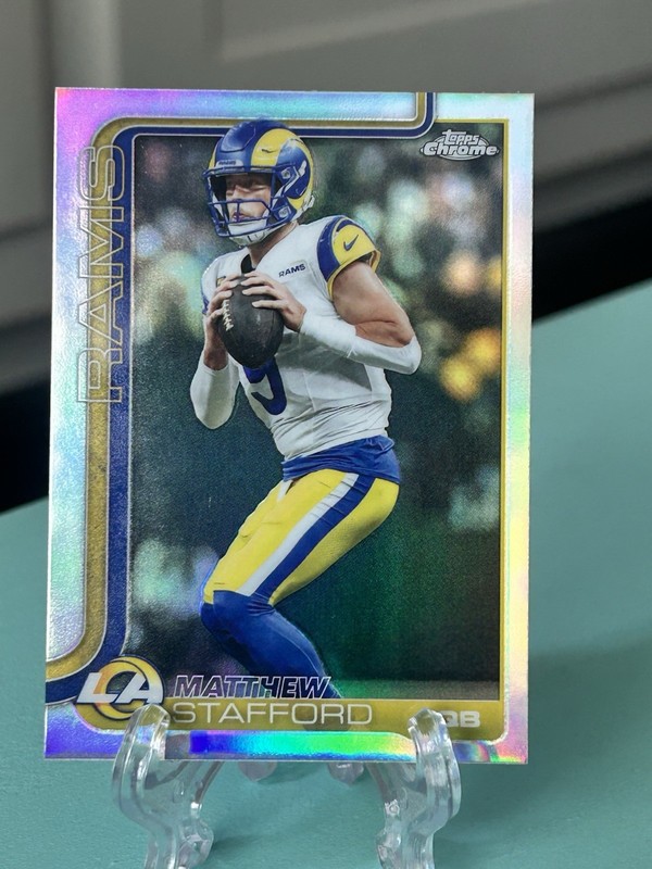 2025 Topps Chrome Matthew Stafford Refractor #169 MVP Buyback 🔥 Free Shipping!