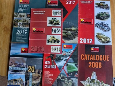 7 MiniArt Kataloge 2008, 2012, 2013, 2017, 2019, 2021, 2022