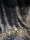 2-vintage Clear Glass Pyrex Nesting Bowls 7cup & 4 Cup