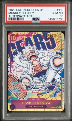 PSA10 相当 【TAG10】 ルフィ SEC OP05-119 PSA 10 Luffy OP05-119 SEC Alt Art ONE PIECE Card The Best PRB-01
