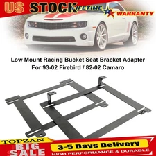 For 93-02 Firebird / 82-02 Camaro Low Mount Racing Bucket Seat Bracket Adapter