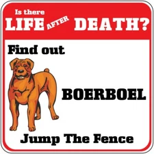 Crossing Sign Boerboel Dog Is There Life After Death Jump Fence Cross Xing Metal