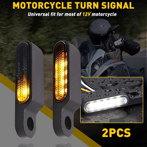 Manillar UNIVERSAL 12V LED señales de giro intermitente luz de funcionamiento para motocicleta EE. UU. - Imagen 9 de 9