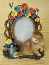 Cat Floral Gardening 3D Picture Photo Standing Frame 3x5 FREE SHIPPING