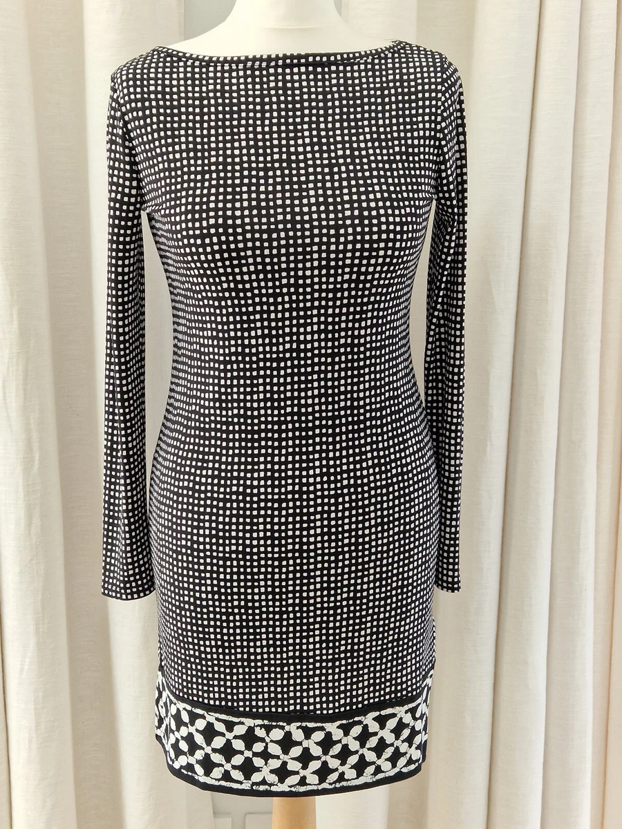 Michael kors dress black on sale and white