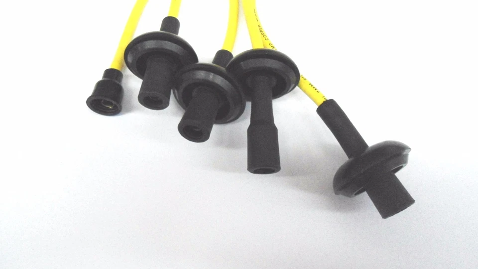 Cables de bujía VW Escarabajo amarillo silicona EMPI 9400 para refrigerado por aire tipo 1 Foto 3 de 3