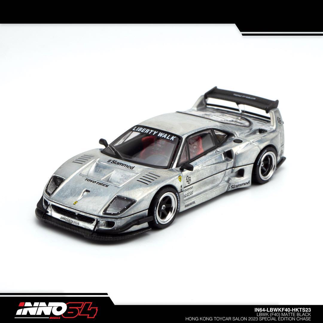 Inno64イノモデル フェラーリFERRARIF40 CHASE+NORMAL Chase! Inno64 1:64 LBWK Liberty Walk Ferrari F40 Chrome