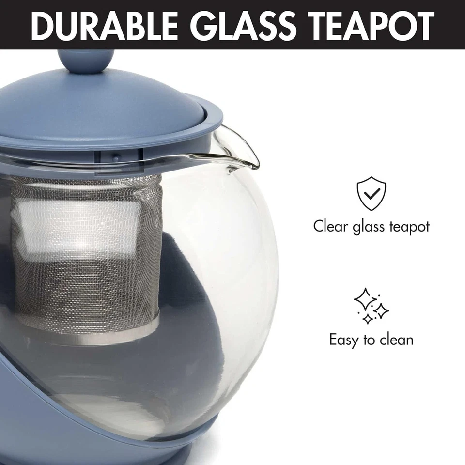 Glass Teapot with Infuser Removable Fine Mesh Stainless Filter - Image 3 of 4