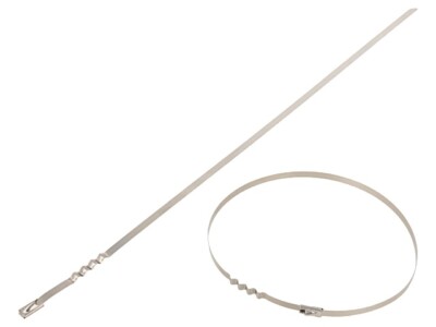 10X BUZ46-360 Kabelbinder L: 360mm W: 4,6mm säurebständiger Stahl AISI 316 RAYCH