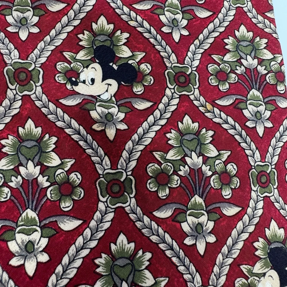 Conjunto de 3 gravatas masculinas de seda Disney Balancine & Originals Mickey Mouse Paisley - Imagem 4 de 4