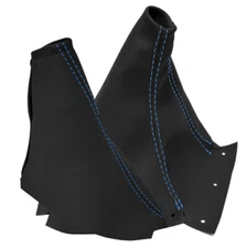 Manual & E Brake Boot Cover Leather for Nissan Skyline R33 93-98 Blue Stitch