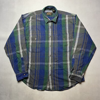 Chemise En Flanelle À Carreaux Épais Vintage Eddie Bauer - L – Rokit