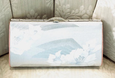 GLAM japanische Damen funkelnde Clutch Abendtasche "SILVER PEONY" Kette, GESCHENK?