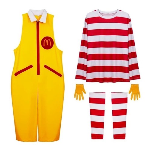 Mcdonald Cosplay Costume Ronald Masquerade Party Sutra Clown Character Adult Hal - Picture 3 of 15