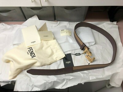 100 % Authentic Fendi Belt Authentic FENDI Red Patent Leather FF Baguette Buckle Belt  main image 3