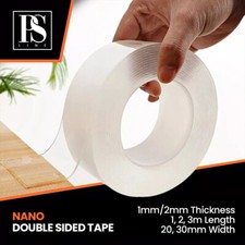 NANO Double Sided Tape,Strong Clear, Trace less, Removable, Washable Adhesive,UK