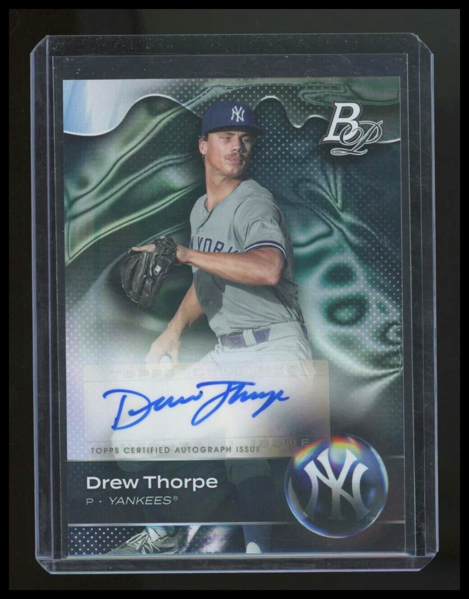 Drew Thorpe 2023 Bowman Platinum Top Prospect Autograph Card #TOP 