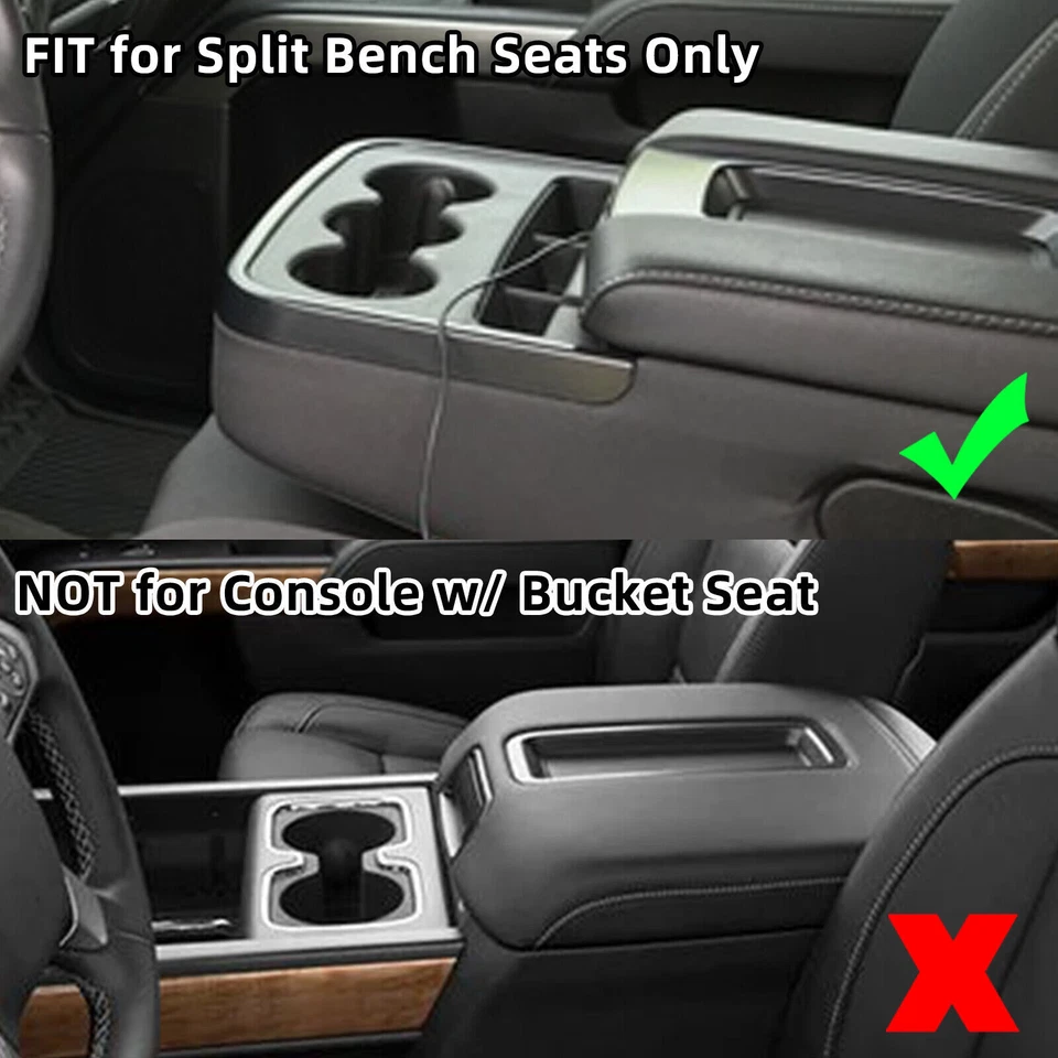 Capa apoio de braço tampa console para Chevy Silverado GMC Sierra 1500 2500HD 2014-2018 - Imagem 3 de 4