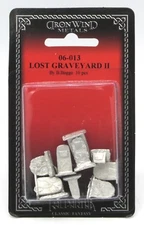 Ral Partha 06-013 Lost Graveyard II (10) Miniatures Cemetery Terrain Tombstones