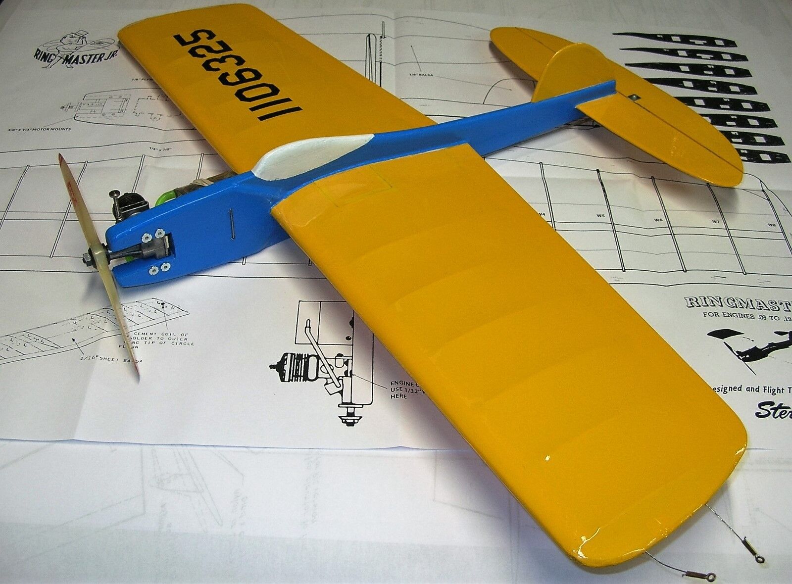 Model Airplane Plans (UC): Ringmaster Jr. 30" for .09-.19 Engines (Sterling)
