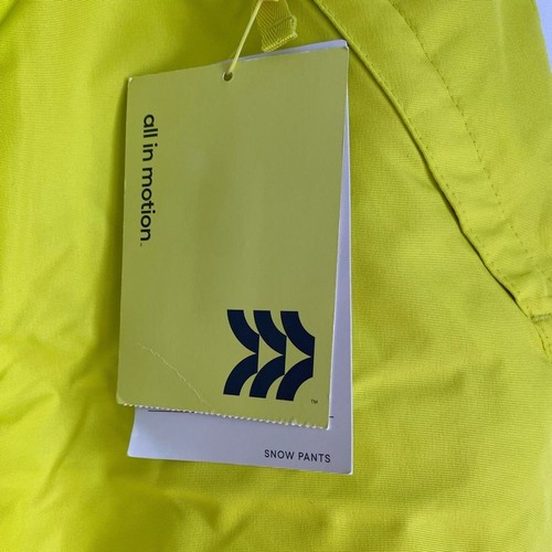 ALL IN MOTION Kids Snow pants Bright Neon Yellow Youth Size XL (16) NWT - Picture 5 of 8