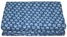 Indian Handmade Quilt Vintage Kantha Bedspread Throw Cotton Blanket Twin Gudri