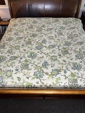  Reversible Quilt one side Stripes & other is Floral  Bohemian Botanical Cottage