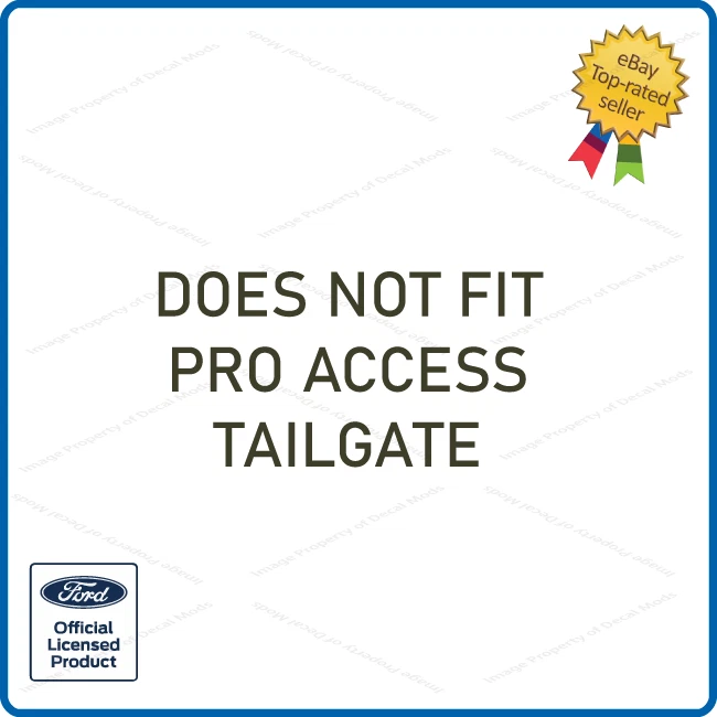 21 - 25 insertos de puerta trasera Ford F150 calcomanías letras pegatinas - negro naranja FG1T8 Foto 2 de 2